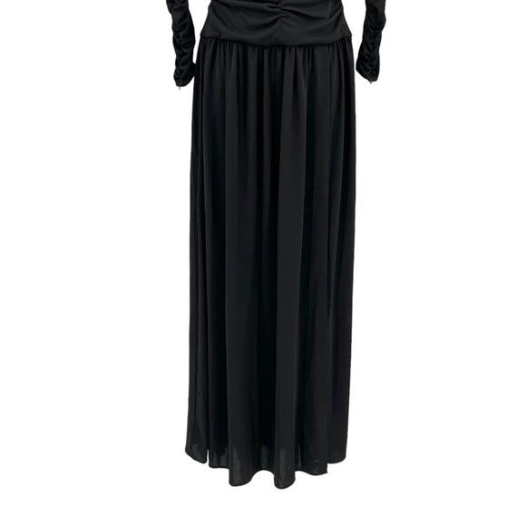 TANYA TAYLOR Marla Ruched Maxi Fit and Flare Dress Off Shoulder Long Sleeve NEW - Picture 9 of 15